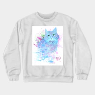 Blue Cat Crewneck Sweatshirt